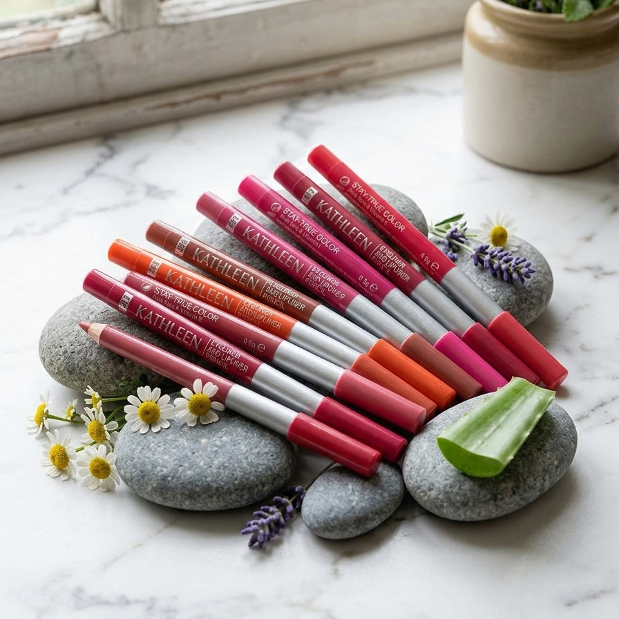 Kathleen 12 Pcs Lip Pencil Set | Creamy Texture | Multicolor Shades | Smooth & Long-Lasting