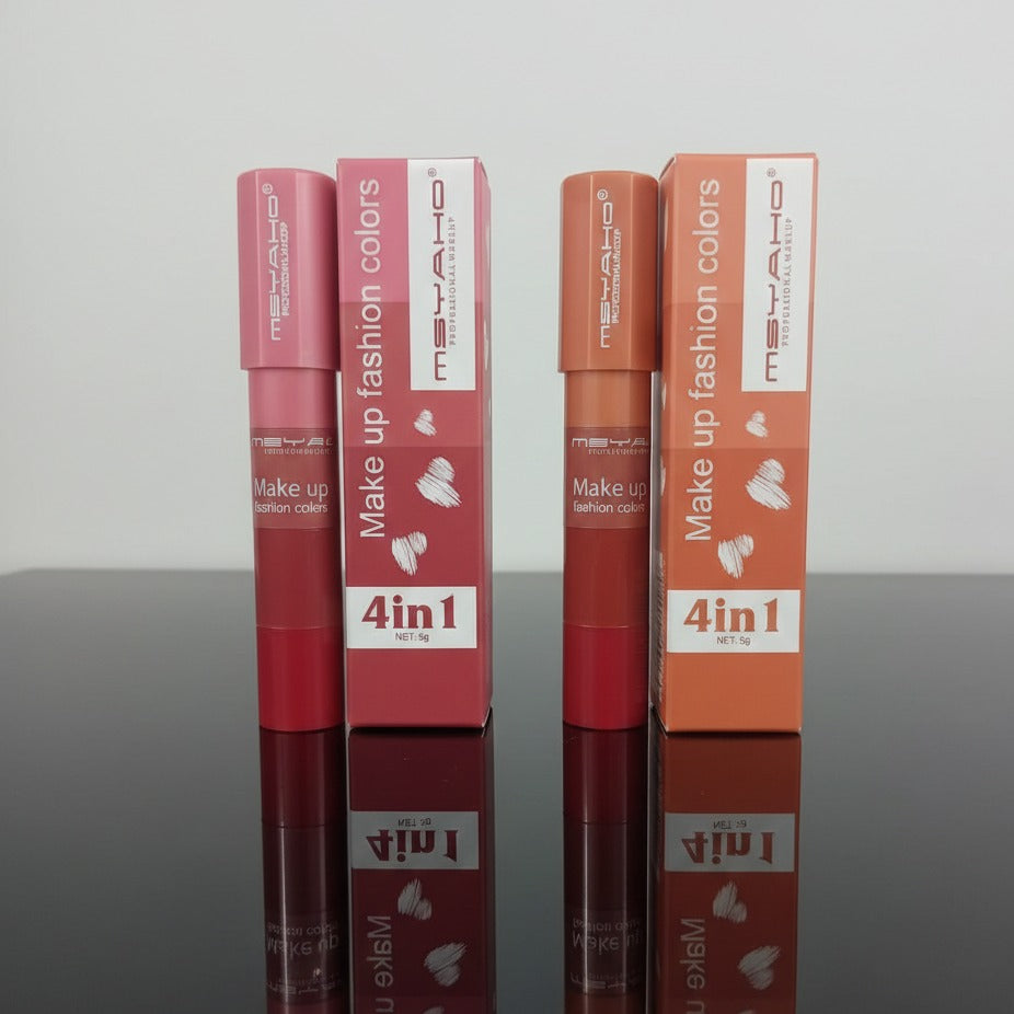 4 in 1 Multicolor Lipstick and Eyeshadow Stick – Creamy Makeup Stick ~ Pink Shade